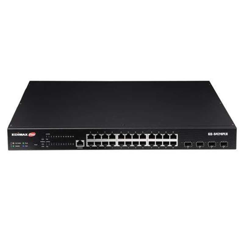 EDIMAX 24 Port Gigabit PoE+ Web Smart Surveillance Switch With 4