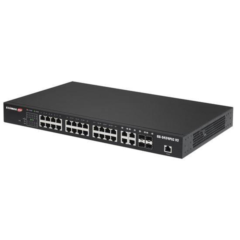 EDIMAX 24-Port Surveillance Long Range Gigabit PoE+ Web Smart Switch