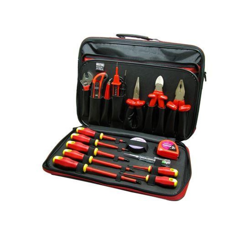 GOLDTOOL 18 Piece Electrician’s Repair Tool Kit. Includes Utility