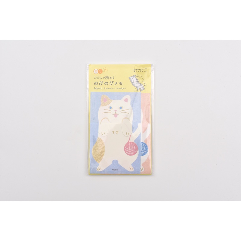 Midori Memo Pad – Stretchy Cat