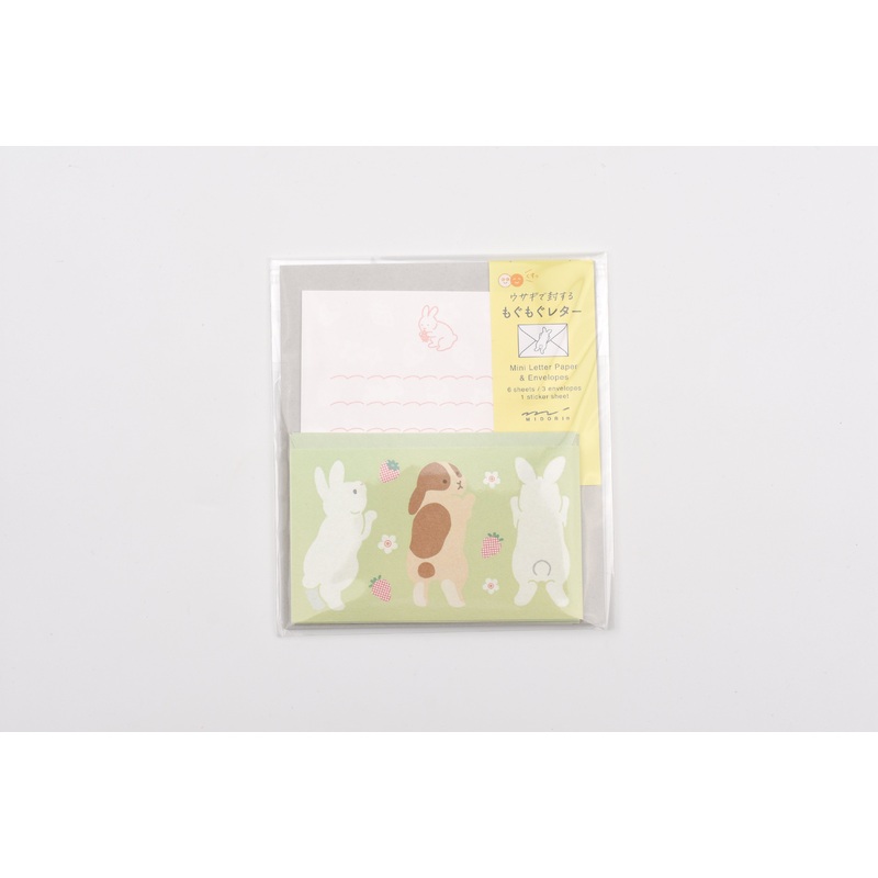 Midori Mini Letter Set with Stickers – Hungry Rabbit