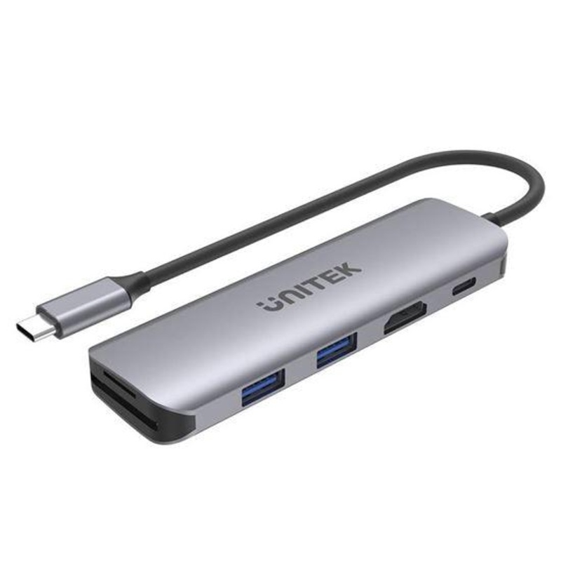 UNITEK 6-In-1 USB 3.1 Mulit-Port Hub With USB-C Connector.