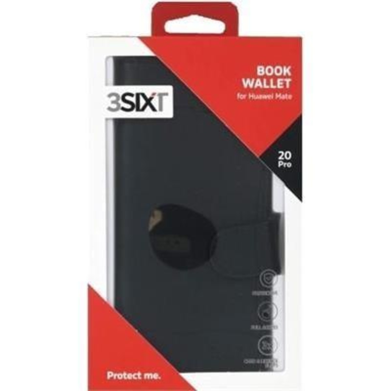 3SIXT Book Wallet – Huawei Mate 20 Pro – Black