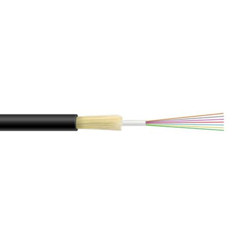 DYNAMIX 1km G.652D 6 Core Single mode Loose Tube GEL outdoor Fibre Cable Roll. Black OFNR Jacket