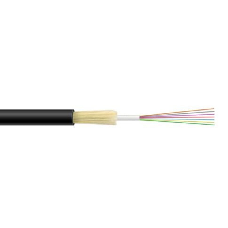 DYNAMIX 1km OM3 6 Core Multimode Loose Tube GEL Outdoor Fibre Cable Roll. Black OFNR Jacket