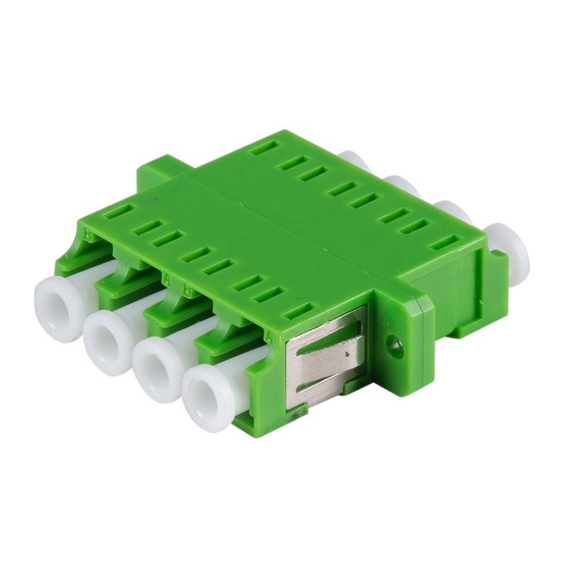 DYNAMIX Fibre LC-APC to LC-APC Quad, Single-mode Joiner, Ceramic sleeve, Green Colour