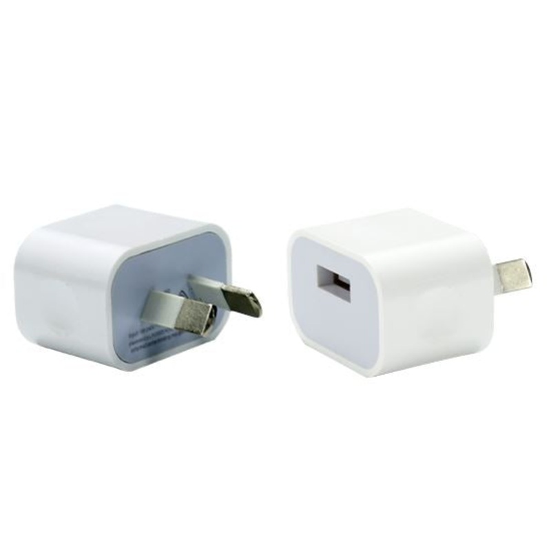DYNAMIX 5V 2.1A Small Compact Single Port USB-A Wall Charger. Portable Universal Power Adapter for Phone & Tablet. Small, Light Weight & Easy to Carry. White