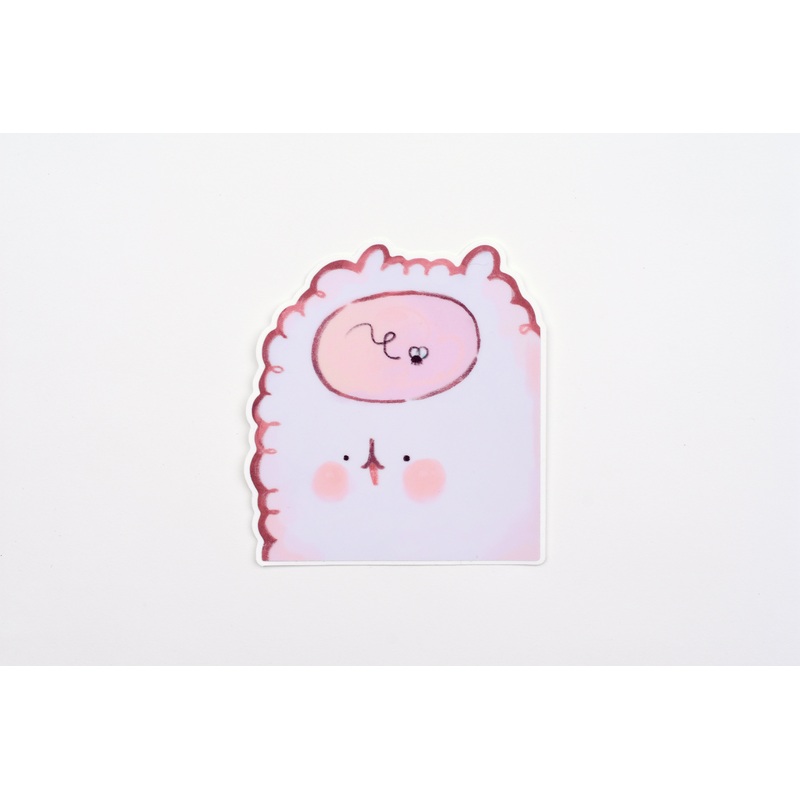 LAZI SOOZ Empty Brain Alpaca Sticker