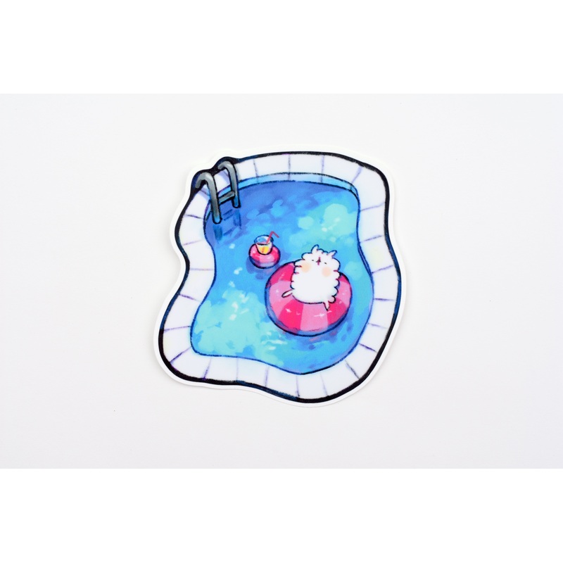 LAZI SOOZ Pool Alpaca Sticker