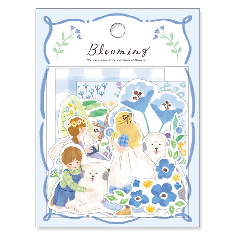 Mind Wave – Blooming Flake Sticker – Blue Sheepdog