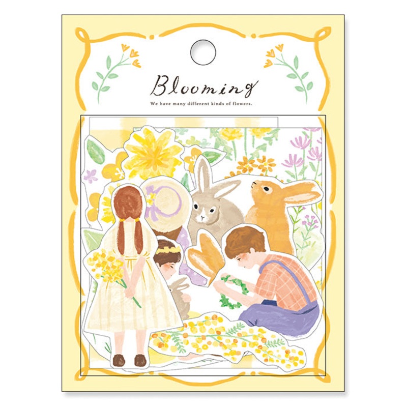 Mind Wave – Blooming Flake Sticker – Yellow Rabbit