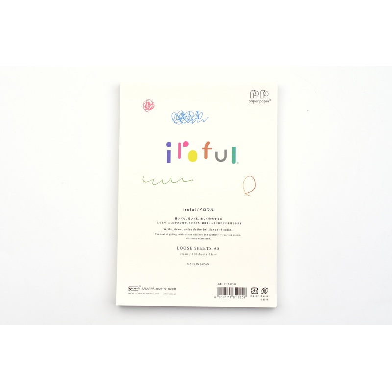 Sakae TP Iroful Loose Leaf Paper – A5 – Plain