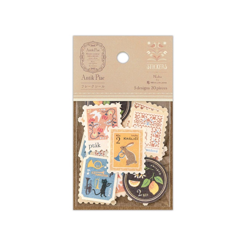 NB – Nuku Flake Stickers – Antik Piac – Galben