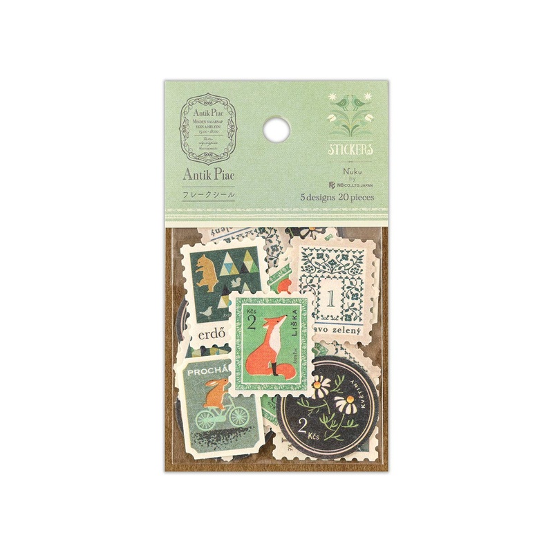 NB – Nuku Flake Stickers – Antik Piac – Verde