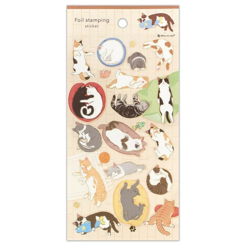 NB – Transparent Sticker Sheet – Rolling Cat