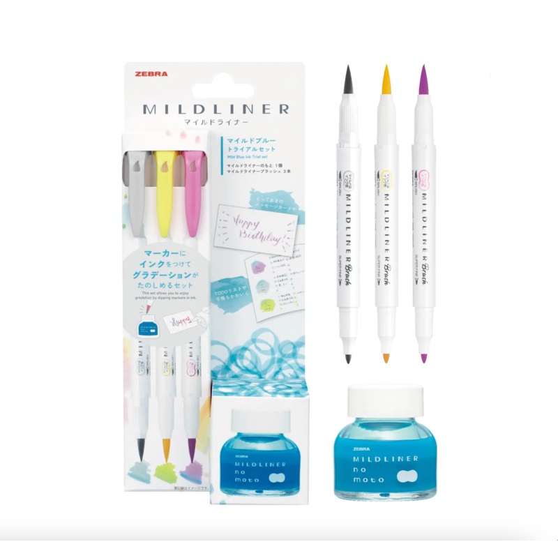 Zebra Mildliner no moto Ink – Starter Set