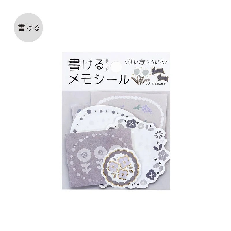 BGM Flake Sticker – Memo – Hana-Biyori – Grey