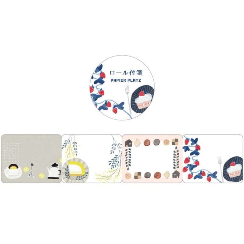Papier Platz x Emi Nakano – Roll Sticky Notes – Chill Afternoon Tea
