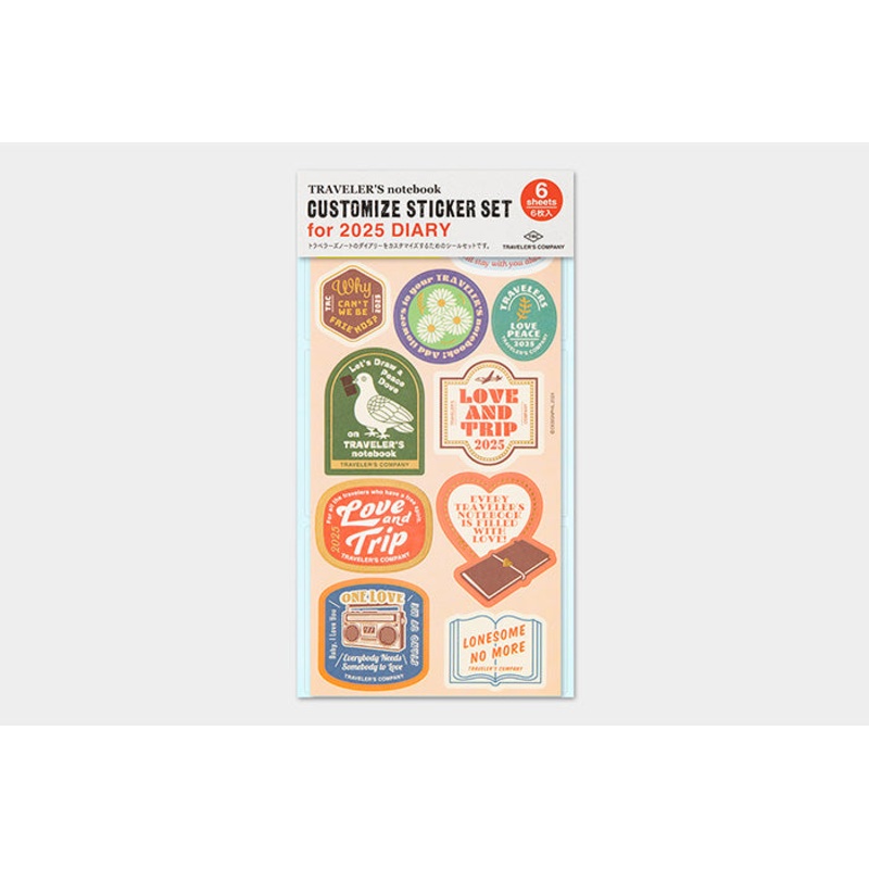 TRAVELER’S Notebook Customized Sticker Set for 2025 Diary
