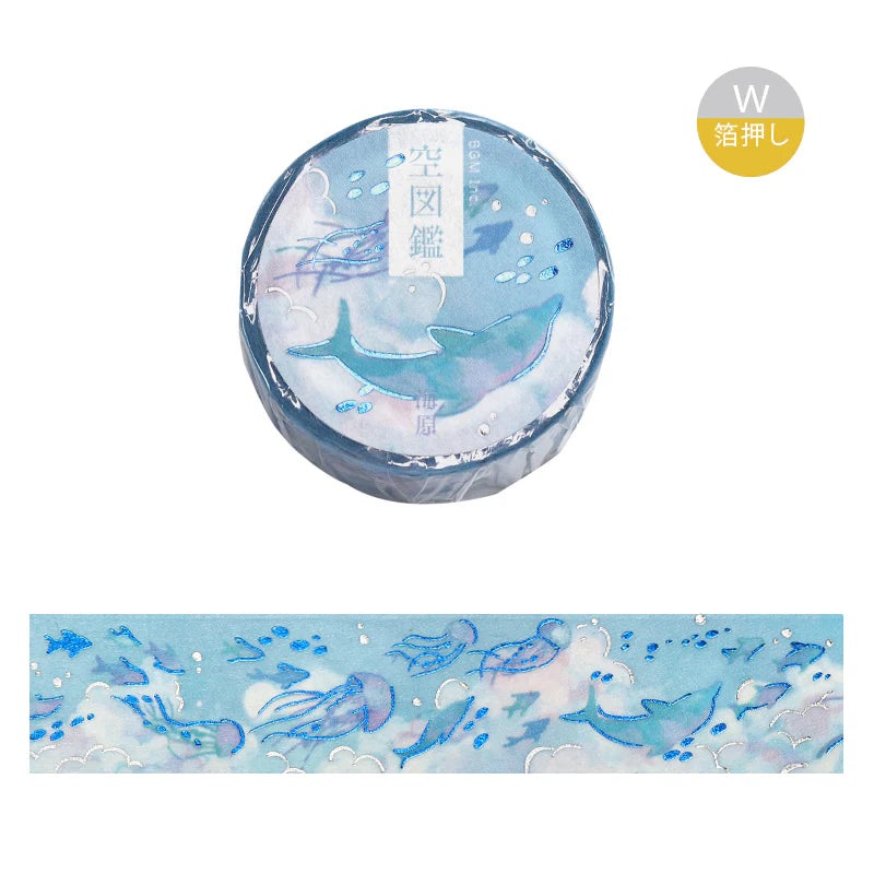 BGM Washi Tape – Foil Stamping – Sky Encyclopedia – Ocean