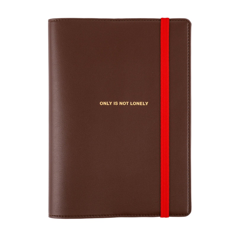 Hobonichi Cousin Cover 2025 – Only is Not Lonely (Chocolate) – A5