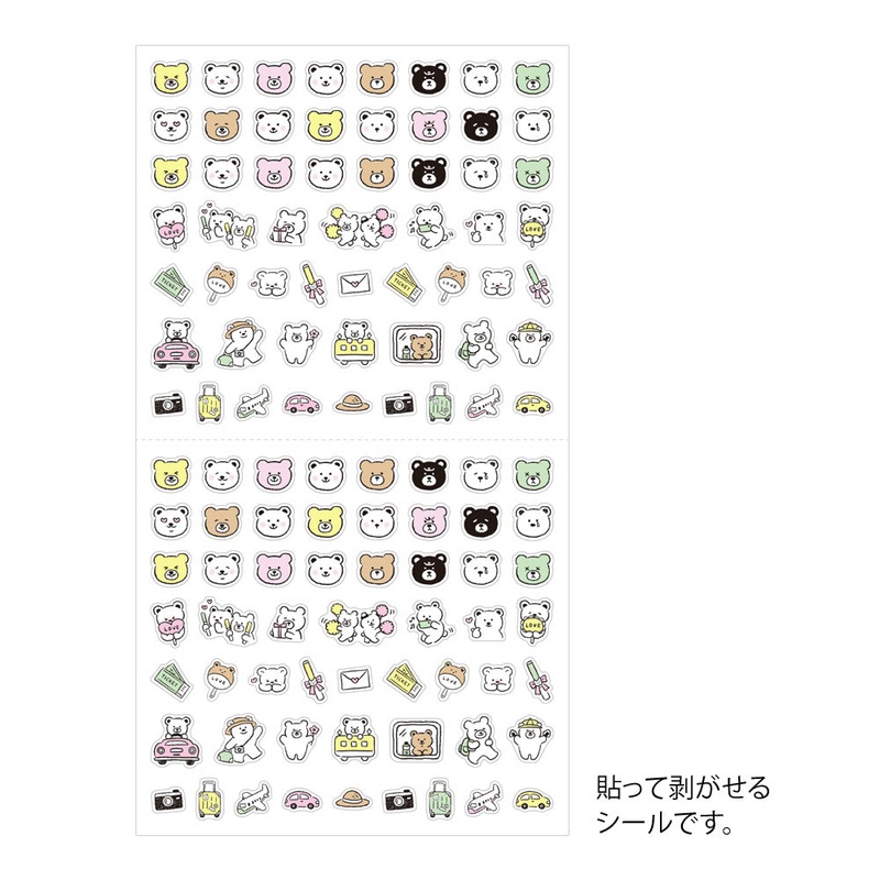 Midori Sticker Sheet – Emoji Bear