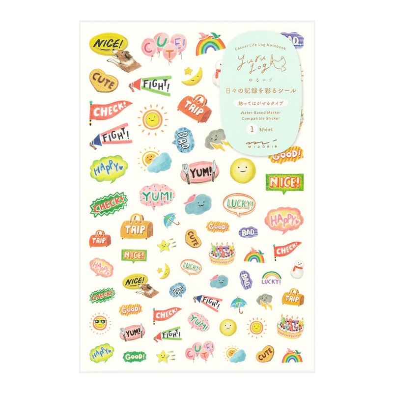 Yuru Log 1 Sheet Sticker – Feeling