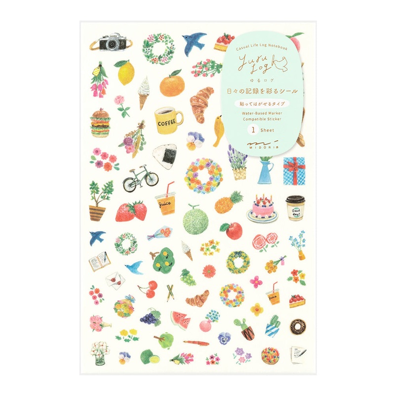 Yuru Log 1 Sheet Sticker – Motif