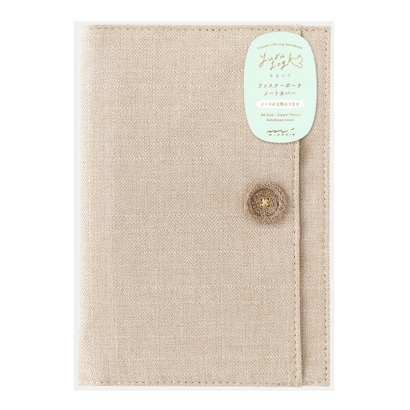 Yuru Log Notebook Cover – Cloth Beige – B6