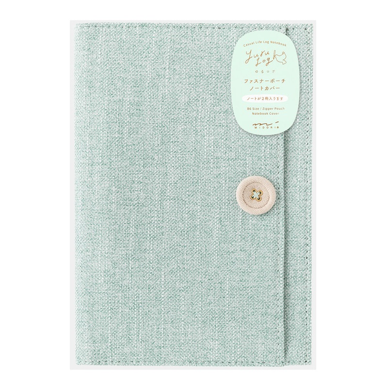 Yuru Log Notebook Cover – Cloth Light Blue – B6