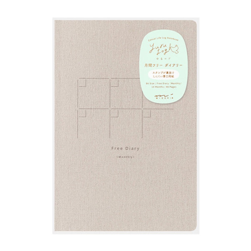 Yuru Log Notebook – Monthly Free Diary – B6
