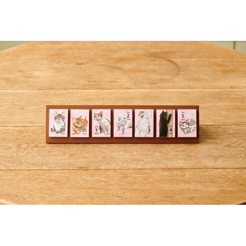 Himekuri Sticky Calendar 2025 – Cats
