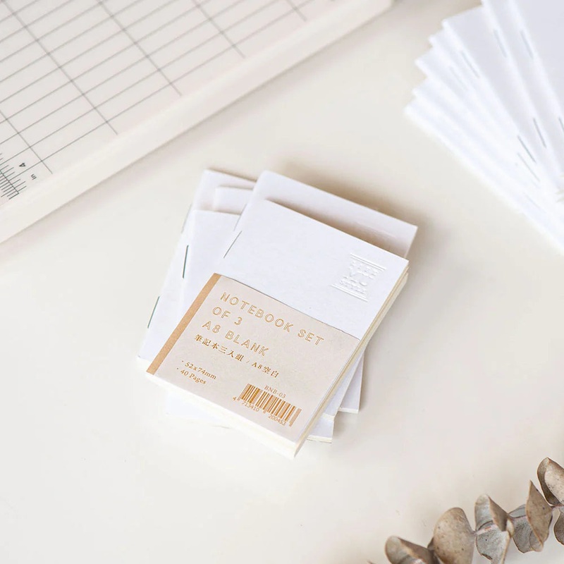 MU Mini Notebook – Set of 3 – A8 – Blank