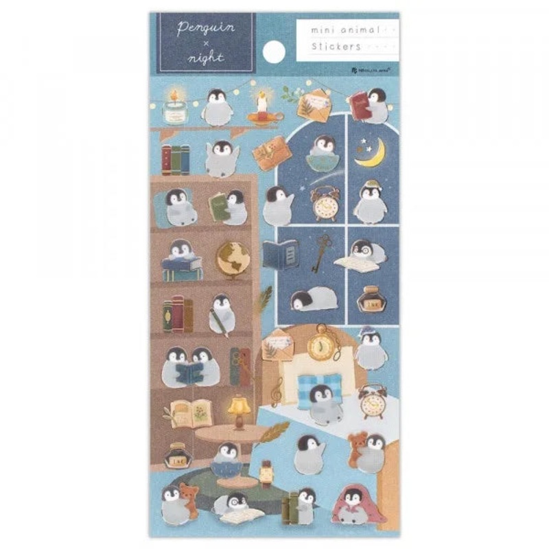 NB –  Penguin x night Large Transparent Sticker Sheet – Chill Penguin