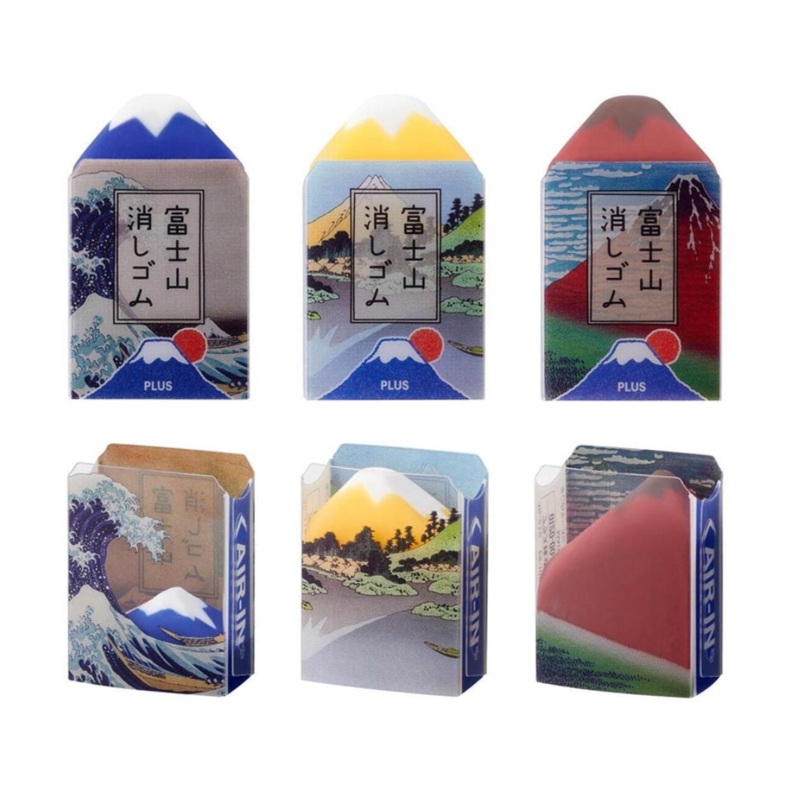 PLUS Mt. Fuji Eraser – Katsushika Hokusai – Set of 3