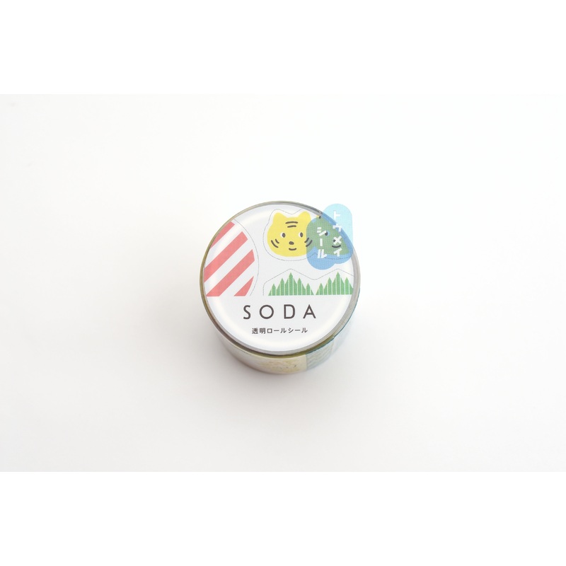 SODA Transparent Masking Tape – Assorted Stickers Roll – 30mm – Variety
