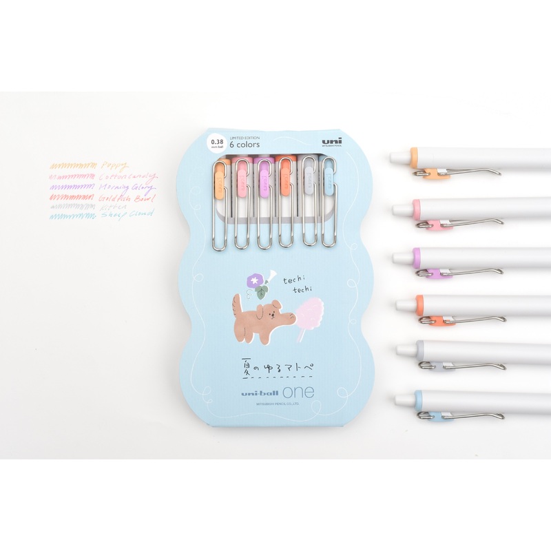 Uni-ball One – Summer Yuru Matope – 0.38mm – Set of 6 – Limited Edition