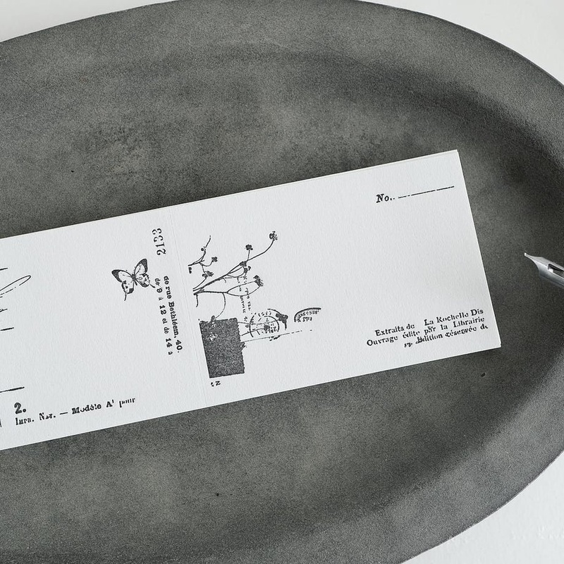 Yohaku – Letterpress Memo Pad – Nostalgy Black