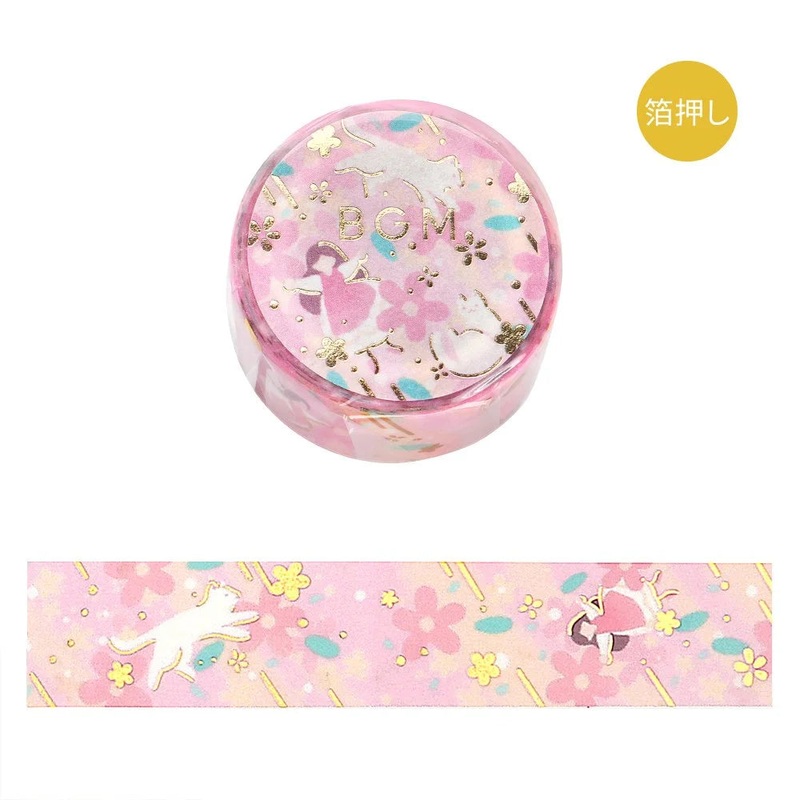 BGM Washi Tape – Foil Stamping – Flower Story – Peach Blossom