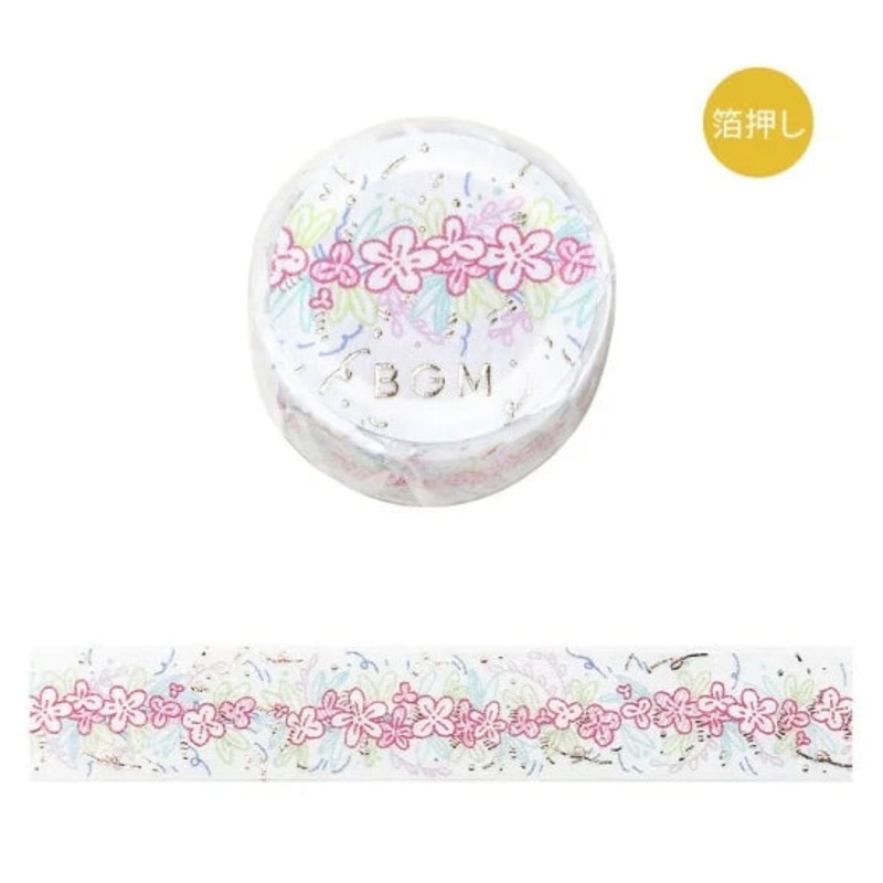 BGM Washi Tape – Foil Stamping Life – Flower Line