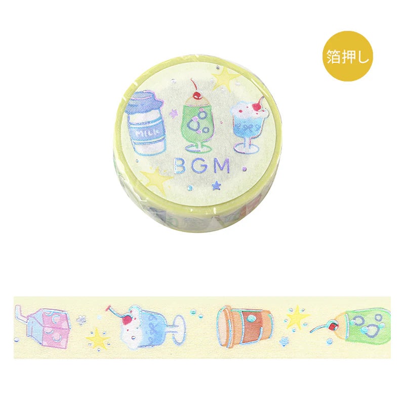 BGM Washi Tape – Foil Stamping Life – Relaxing Drinks