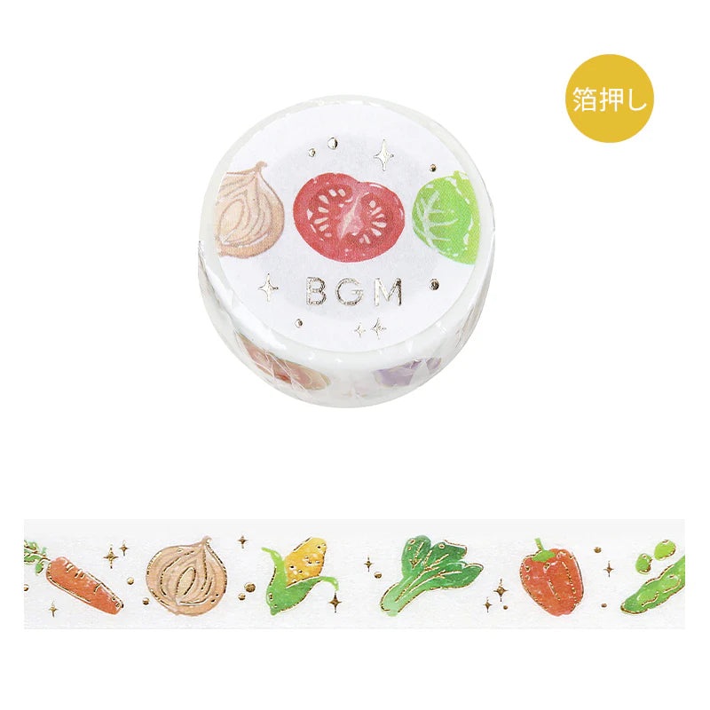 BGM Washi Tape – Foil Stamping Life – Vegetables
