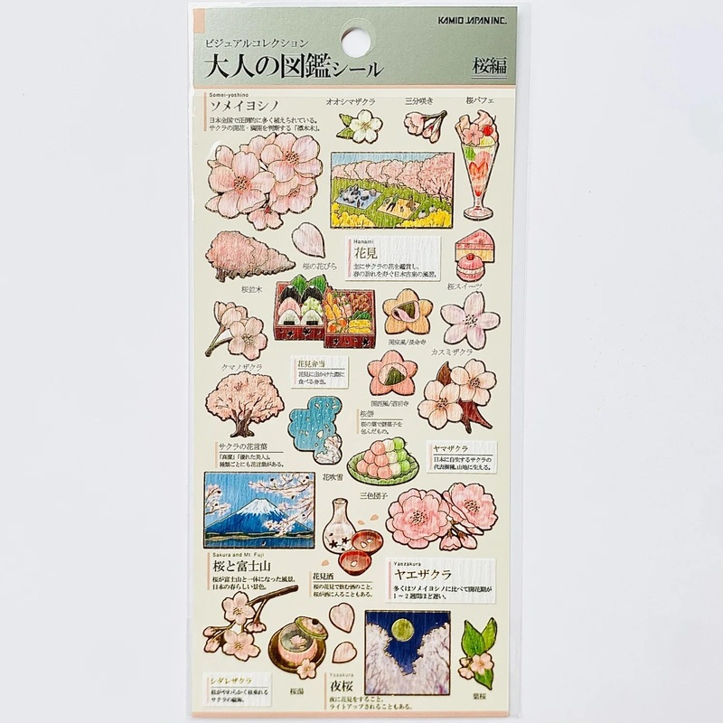 Kamio Illustrated Picture Book Stickers – Cherry Blossoms