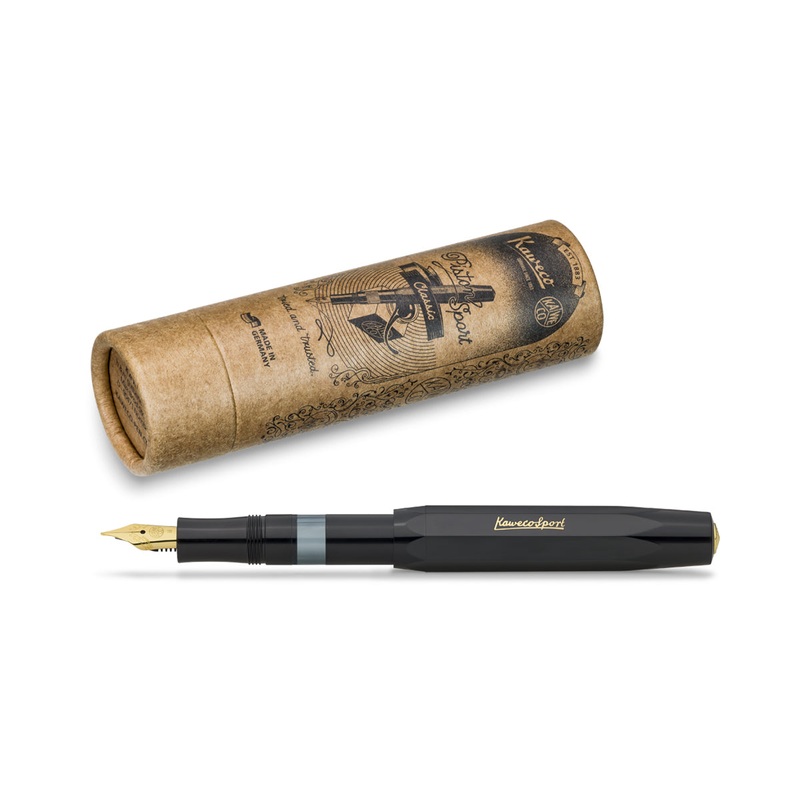 Kaweco PISTON CLASSIC Sport Fountain Pen – Black/Gold