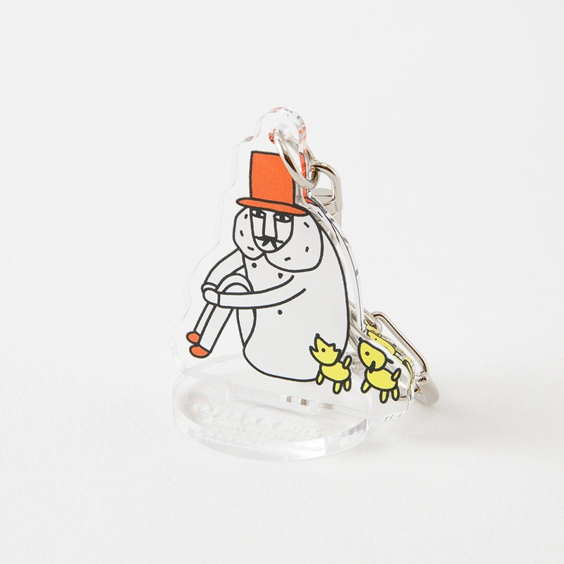 Midori Ojisan 30th Anniversary Acrylic Keychain – Sit Cross-Legged