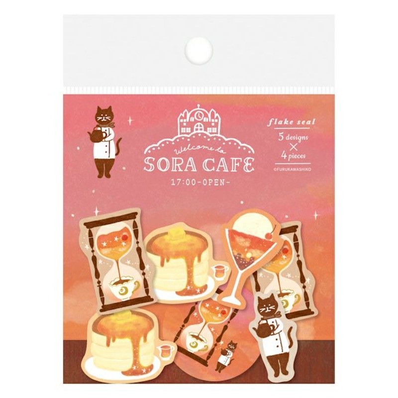 Furukawa Paper Flake Stickers – Sora Cafe – Evening