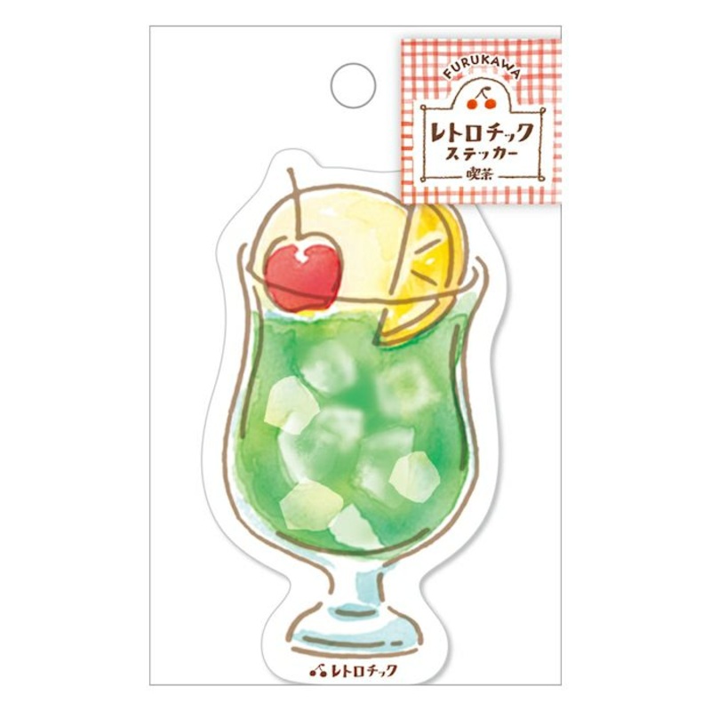 Furukawa Paper Retro-Chic Sticker – Cafe – Melon Cream Soda