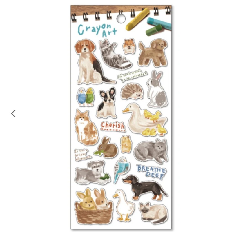 Mind Wave – Crayon Art Sticker Sheet – Animal