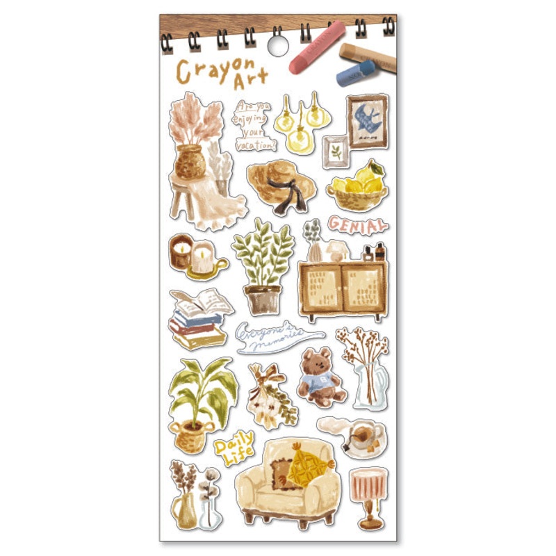 Mind Wave – Crayon Art Sticker Sheet – Interior
