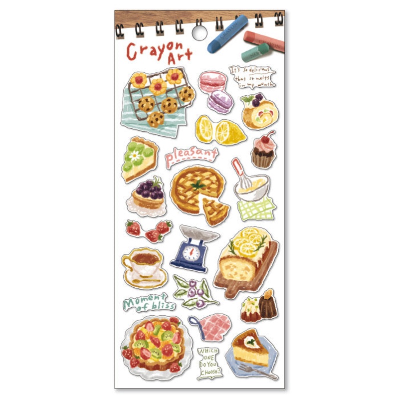 Mind Wave – Crayon Art Sticker Sheet – Sweets